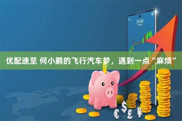 优配速至 何小鹏的飞行汽车梦，遇到一点“麻烦”