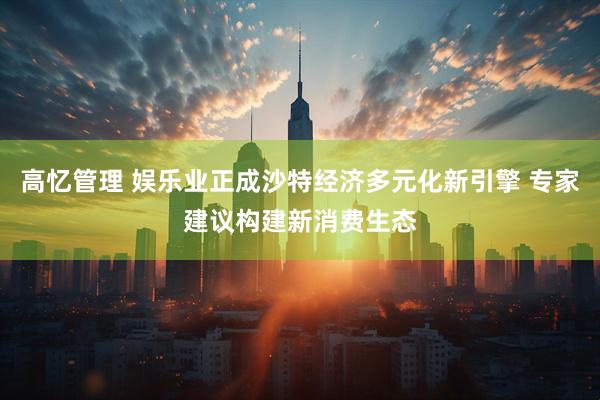 高忆管理 娱乐业正成沙特经济多元化新引擎 专家建议构建新消费生态