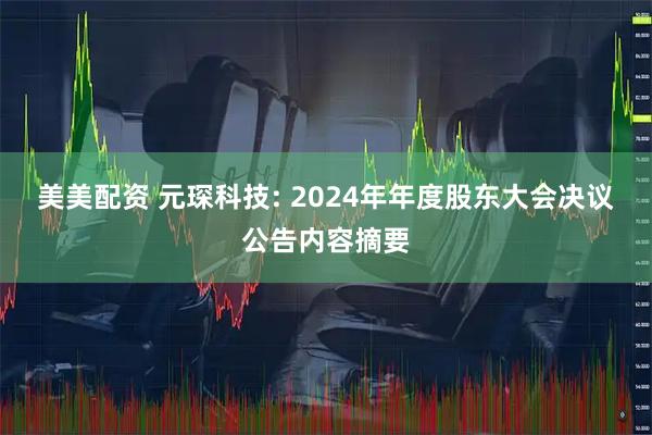 美美配资 元琛科技: 2024年年度股东大会决议公告内容摘要