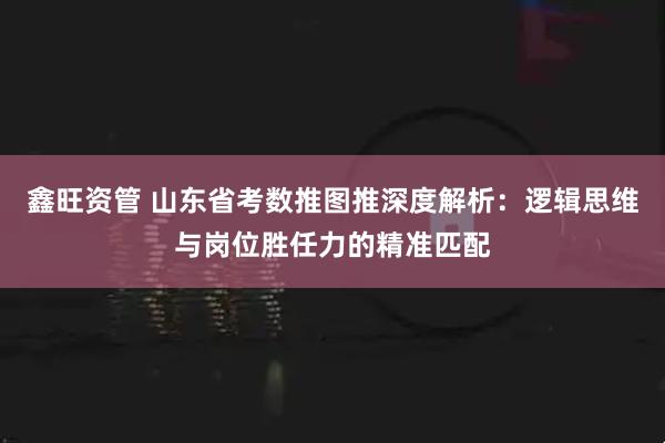 鑫旺资管 山东省考数推图推深度解析：逻辑思维与岗位胜任力的精准匹配